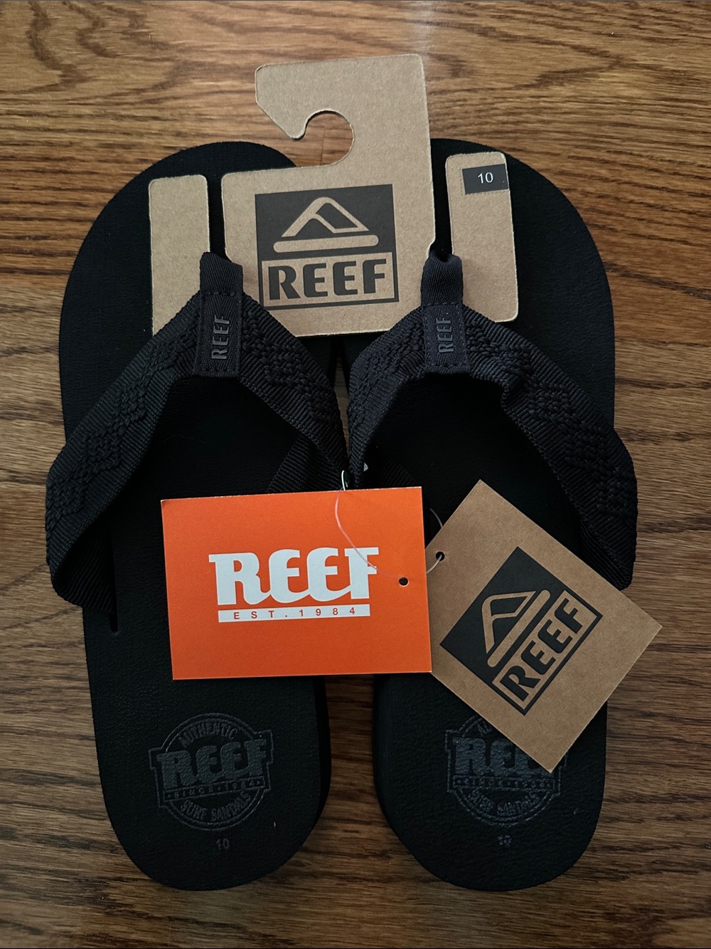 Reef Black Braided Strap Sandals